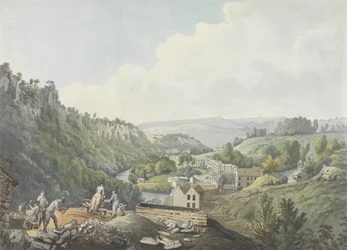 Les bains de Matlock, Derbyshire, c.1789